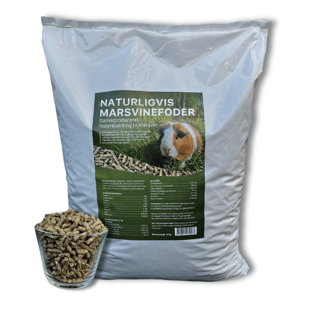 Naturligvis Marsvinefoder 6 kg